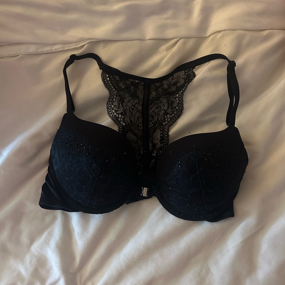 Rhinestone Black La Senza Beyond Sexy Bra 34B